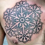 Фото тату снежинка 30,11,2021 - №0540 - snowflake tattoo - tatufoto.com