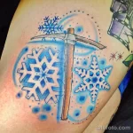 Фото тату снежинка 30,11,2021 - №0541 - snowflake tattoo - tatufoto.com