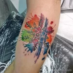 Фото тату снежинка 30,11,2021 - №0544 - snowflake tattoo - tatufoto.com