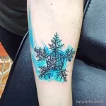Фото тату снежинка 30,11,2021 - №0546 - snowflake tattoo - tatufoto.com