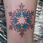 Фото тату снежинка 30,11,2021 - №0548 - snowflake tattoo - tatufoto.com