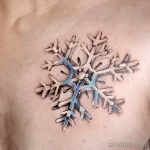 Фото тату снежинка 30,11,2021 - №0551 - snowflake tattoo - tatufoto.com