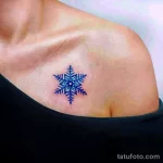 Фото тату снежинка 30,11,2021 - №0556 - snowflake tattoo - tatufoto.com