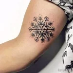 Фото тату снежинка 30,11,2021 - №0561 - snowflake tattoo - tatufoto.com