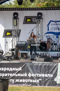 Фото тату: Скрипачка играет на сцене, демонстрируя татуировку на руке. Яркий свет и музыкальная атмосфера.