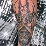 Пример рисунка тату с Богом Анубисом 30.12.2021 №0018 - tattoo anubis - tatufoto.com