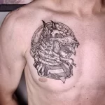 Пример рисунка тату с Богом Анубисом 30.12.2021 №0062 - tattoo anubis - tatufoto.com