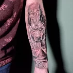 Пример рисунка тату с Богом Анубисом 30.12.2021 №0071 - tattoo anubis - tatufoto.com