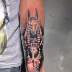 Пример рисунка тату с Богом Анубисом 30.12.2021 №0209 - tattoo anubis - tatufoto.com