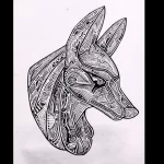 Пример рисунка тату с Богом Анубисом 30.12.2021 №0326 - tattoo anubis - tatufoto.com