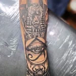 Пример рисунка тату с Богом Анубисом 30.12.2021 №0343 - tattoo anubis - tatufoto.com