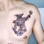 Пример рисунка тату с Богом Анубисом 30.12.2021 №0380 - tattoo anubis - tatufoto.com