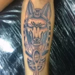 Пример рисунка тату с Богом Анубисом 30.12.2021 №0394 - tattoo anubis - tatufoto.com
