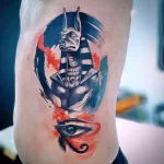 Пример рисунка тату с Богом Анубисом 30.12.2021 №0519 - tattoo anubis - tatufoto.com