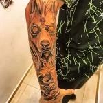 Пример рисунка тату с Богом Анубисом 30.12.2021 №0556 - tattoo anubis - tatufoto.com