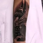 Пример рисунка тату с Богом Анубисом 30.12.2021 №0624 - tattoo anubis - tatufoto.com