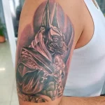 Пример рисунка тату с Богом Анубисом 30.12.2021 №0668 - tattoo anubis - tatufoto.com