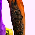 Пример рисунка тату с Богом Анубисом 30.12.2021 №0671 - tattoo anubis - tatufoto.com