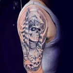 Пример рисунка тату с Богом Анубисом 30.12.2021 №0681 - tattoo anubis - tatufoto.com