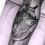Пример рисунка тату с Богом Анубисом 30.12.2021 №0682 - tattoo anubis - tatufoto.com