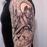 Пример рисунка тату с Богом Анубисом 30.12.2021 №0745 - tattoo anubis - tatufoto.com