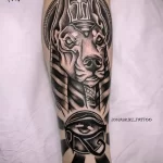 Пример рисунка тату с Богом Анубисом 30.12.2021 №0773 - tattoo anubis - tatufoto.com