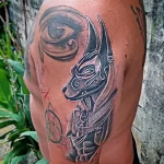 Пример рисунка тату с Богом Анубисом 30.12.2021 №0796 - tattoo anubis - tatufoto.com