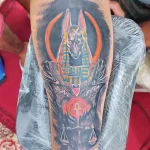 Пример рисунка тату с Богом Анубисом 30.12.2021 №0884 - tattoo anubis - tatufoto.com