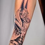 Пример рисунка тату с Богом Анубисом 30.12.2021 №0914 - tattoo anubis - tatufoto.com
