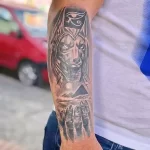Пример рисунка тату с Богом Анубисом 30.12.2021 №0939 - tattoo anubis - tatufoto.com