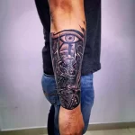 Пример рисунка тату с Богом Анубисом 30.12.2021 №1011 - tattoo anubis - tatufoto.com