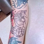 Пример рисунка тату с Богом Анубисом 30.12.2021 №1023 - tattoo anubis - tatufoto.com