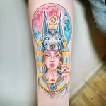 Пример рисунка тату с Богом Анубисом 30.12.2021 №1053 - tattoo anubis - tatufoto.com