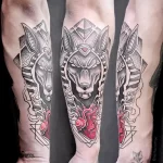 Пример рисунка тату с Богом Анубисом 30.12.2021 №1062 - tattoo anubis - tatufoto.com