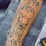 Пример рисунка тату с Богом Анубисом 30.12.2021 №1064 - tattoo anubis - tatufoto.com