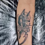 Пример рисунка тату с Богом Анубисом 30.12.2021 №1090 - tattoo anubis - tatufoto.com
