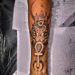 Пример рисунка тату с Богом Анубисом 30.12.2021 №1147 - tattoo anubis - tatufoto.com