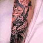 Пример рисунка тату с Богом Анубисом 30.12.2021 №1158 - tattoo anubis - tatufoto.com