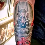 Пример рисунка тату с Богом Анубисом 30.12.2021 №1171 - tattoo anubis - tatufoto.com