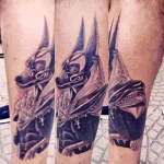 Пример рисунка тату с Богом Анубисом 30.12.2021 №1179 - tattoo anubis - tatufoto.com