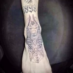 Пример рисунка тату с Богом Анубисом 30.12.2021 №1226 - tattoo anubis - tatufoto.com
