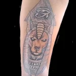 Пример рисунка тату с Богом Анубисом 30.12.2021 №1242 - tattoo anubis - tatufoto.com
