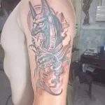 Пример рисунка тату с Богом Анубисом 30.12.2021 №1257 - tattoo anubis - tatufoto.com