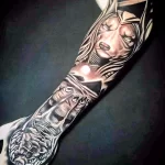 Пример рисунка тату с Богом Анубисом 30.12.2021 №1390 - tattoo anubis - tatufoto.com