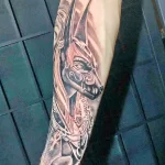 Пример рисунка тату с Богом Анубисом 30.12.2021 №1540 - tattoo anubis - tatufoto.com