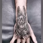 Пример рисунка тату с Богом Анубисом 30.12.2021 №1586 - tattoo anubis - tatufoto.com