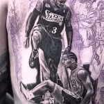 Фото баскетбольного рисунка тату 20.12.2021 №0050 - basketball tattoo - tatufoto.com