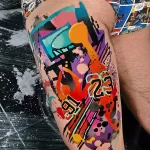 Фото баскетбольного рисунка тату 20.12.2021 №0074 - basketball tattoo - tatufoto.com