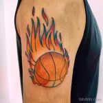 Фото баскетбольного рисунка тату 20.12.2021 №0090 - basketball tattoo - tatufoto.com