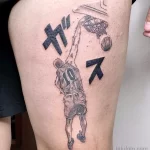 Фото баскетбольного рисунка тату 20.12.2021 №0129 - basketball tattoo - tatufoto.com